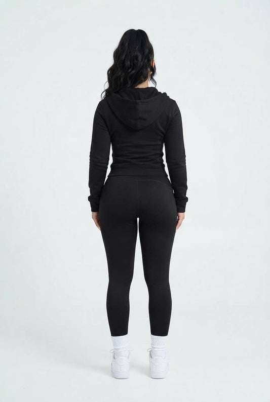 3-Piece Fleece-Lined Set with Zipper Detail